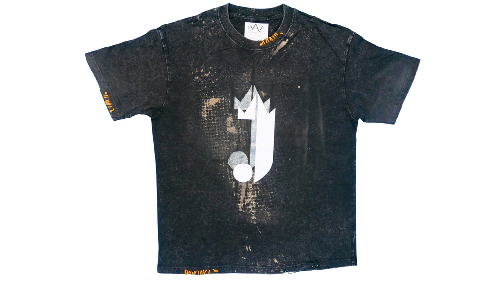 1 0f 1 J Logo King of R&B T-Shirt (Black, Silver, White, Beige)