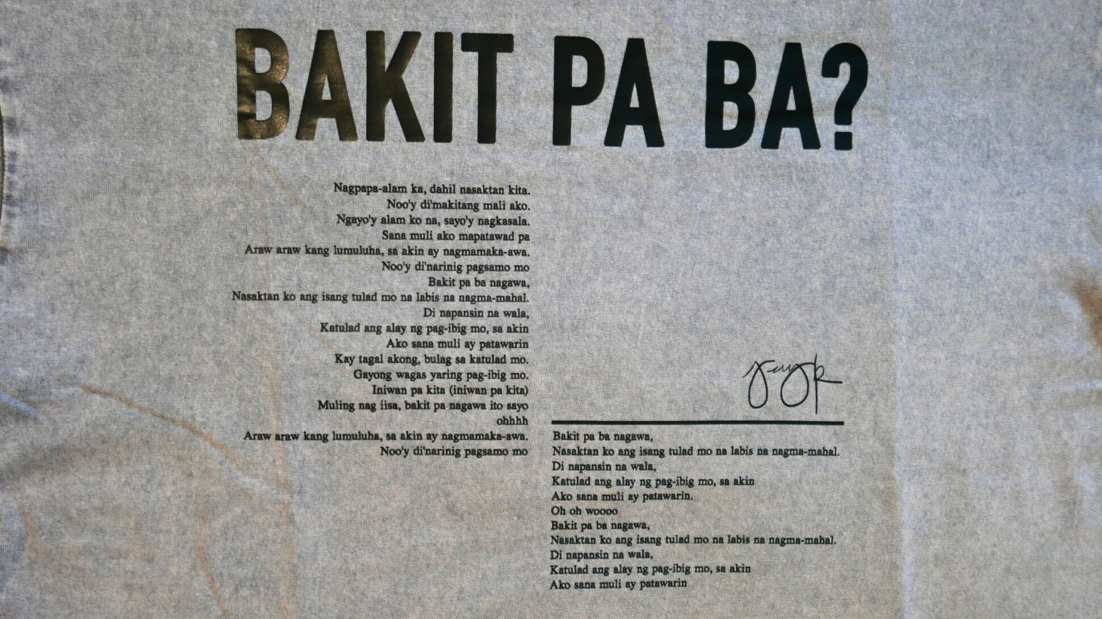 Bakit Pa Ba T-Shirt (Washed Out Grey)