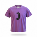 J Logo T-Shirt (Washed Out Purple) Black J Logo