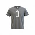 J Logo T-Shirt (Washed Out Grey White Logo)