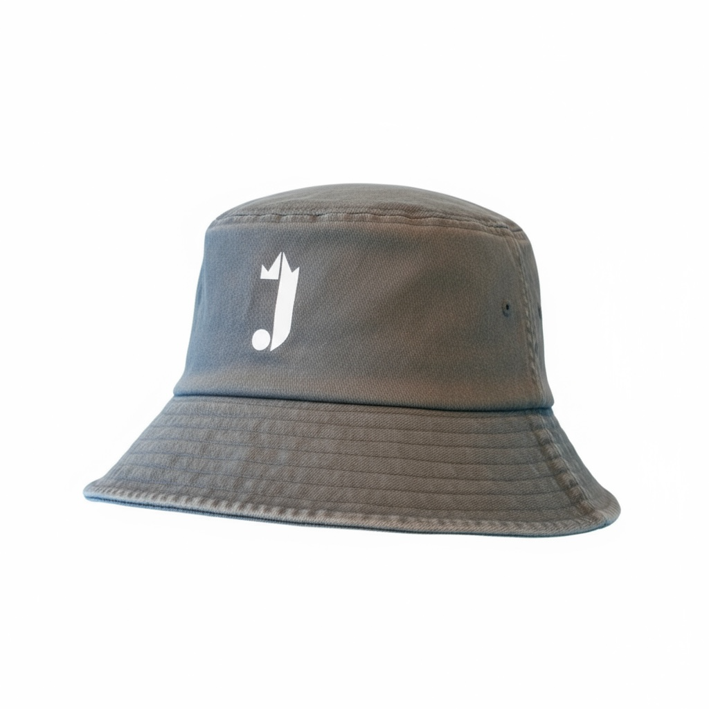 J Bucket Hat (Grey Washed Out)