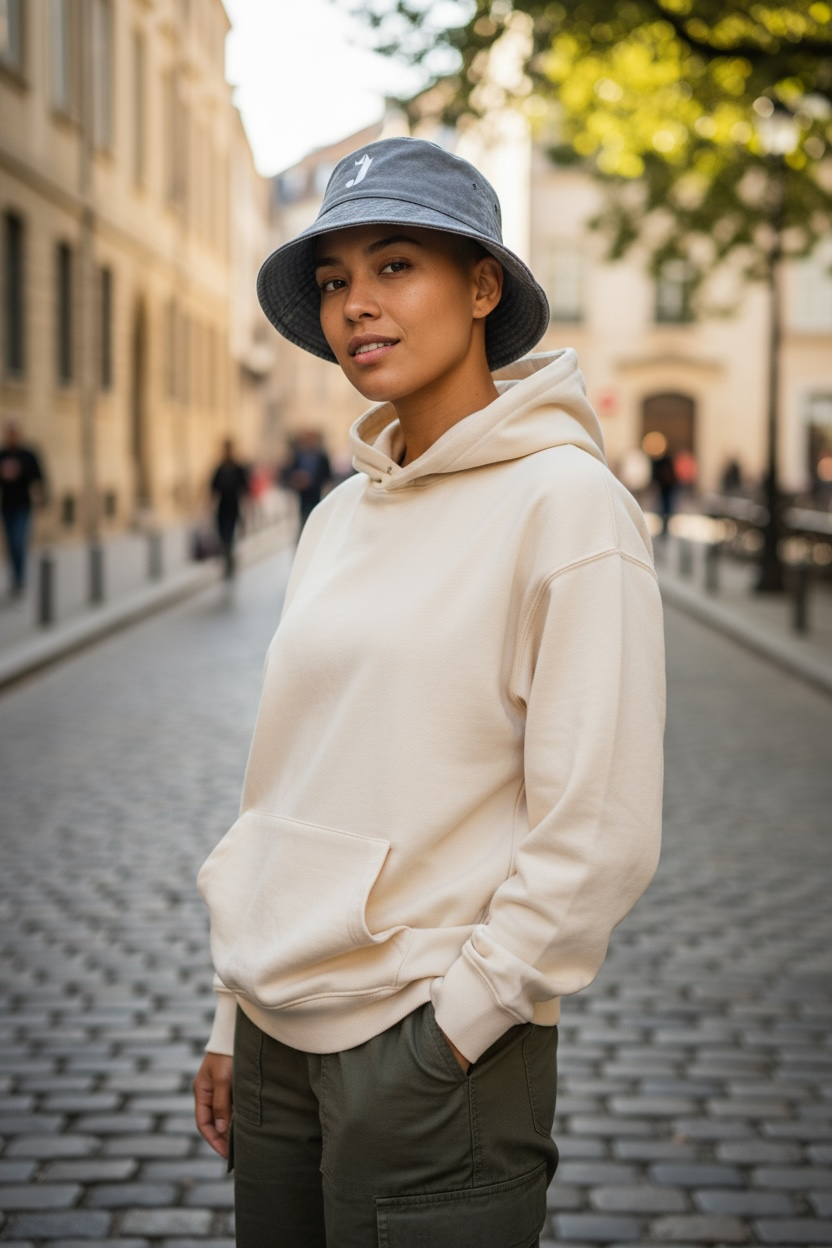 J Bucket Hat (Grey Washed Out)