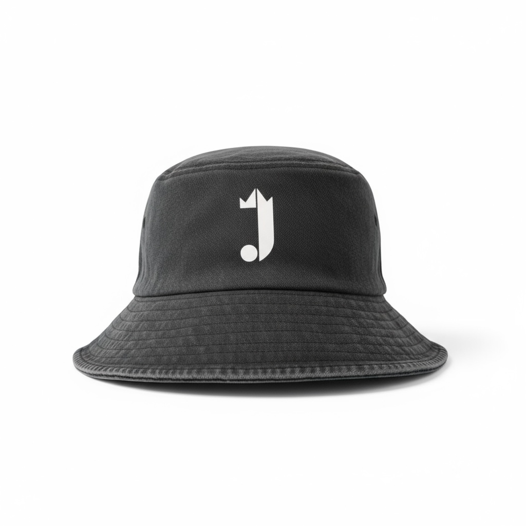 J Bucket Hat (Black Washed Out)