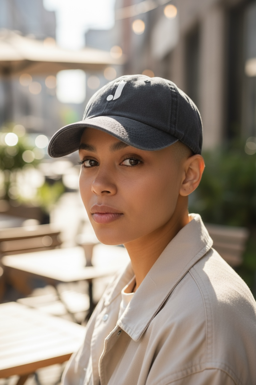 J Baseball Cap (Dark Grey)