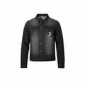 J King of R&B Jean Jacket with Fleece Lining  (Dark Blue, Beige Lining)