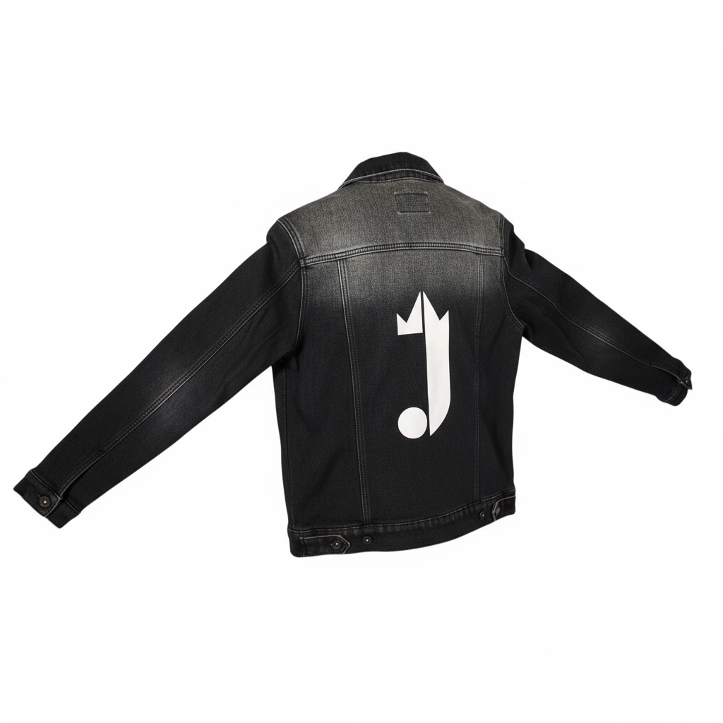 J King of R&B Jean Jacket with Fleece Lining  (Dark Blue, Beige Lining)