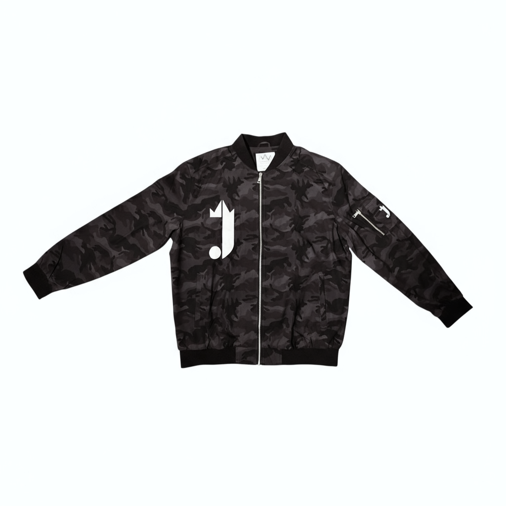 J King of R&B Bomber Jacket  (Dark Camouflage)