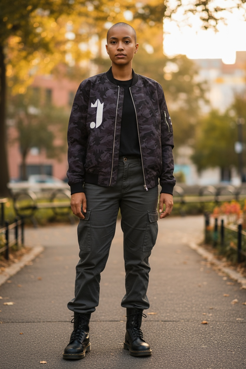 J King of R&B Bomber Jacket  (Dark Camouflage)