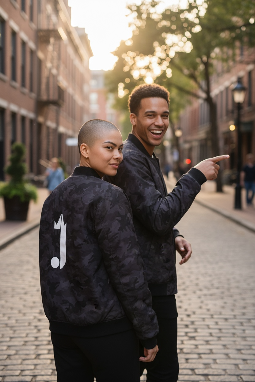 J King of R&B Bomber Jacket  (Dark Camouflage)