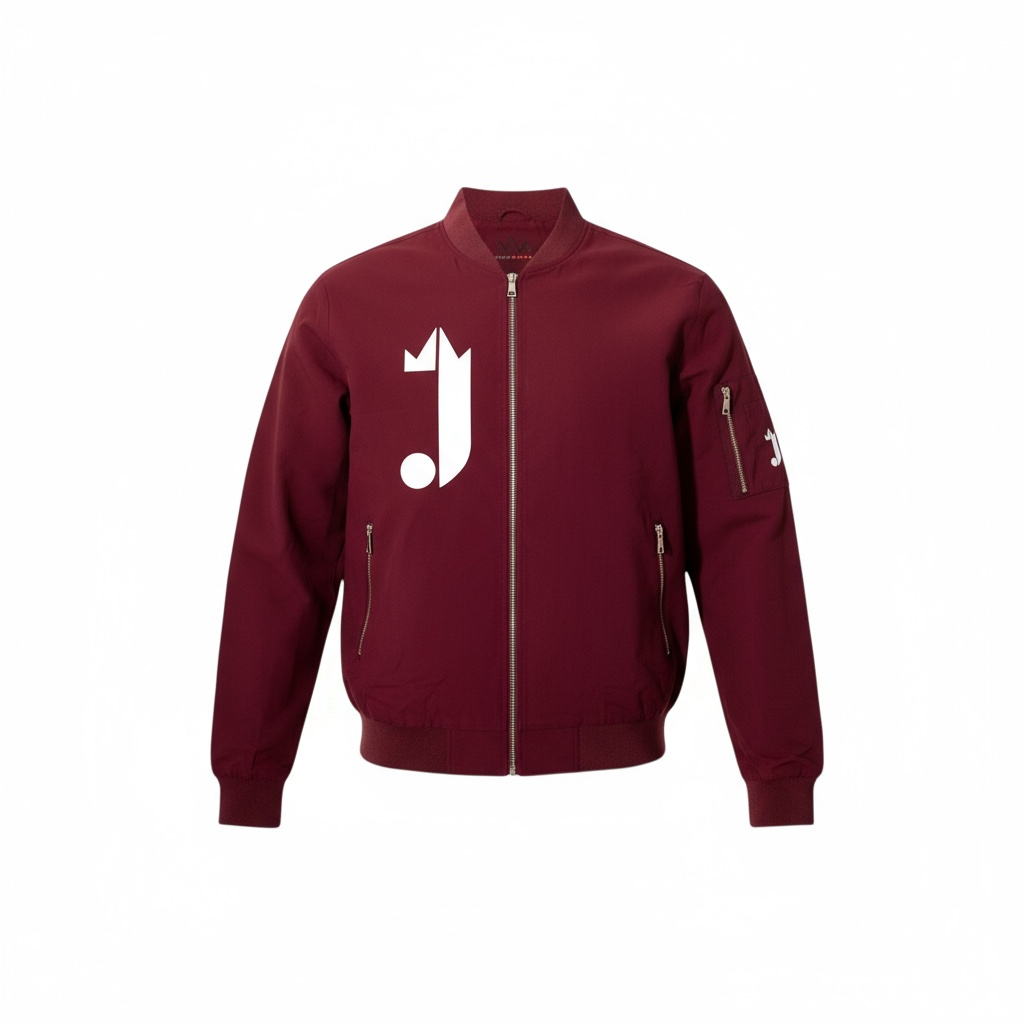 J King of R&B Bomber Jacket  (Burgundy)