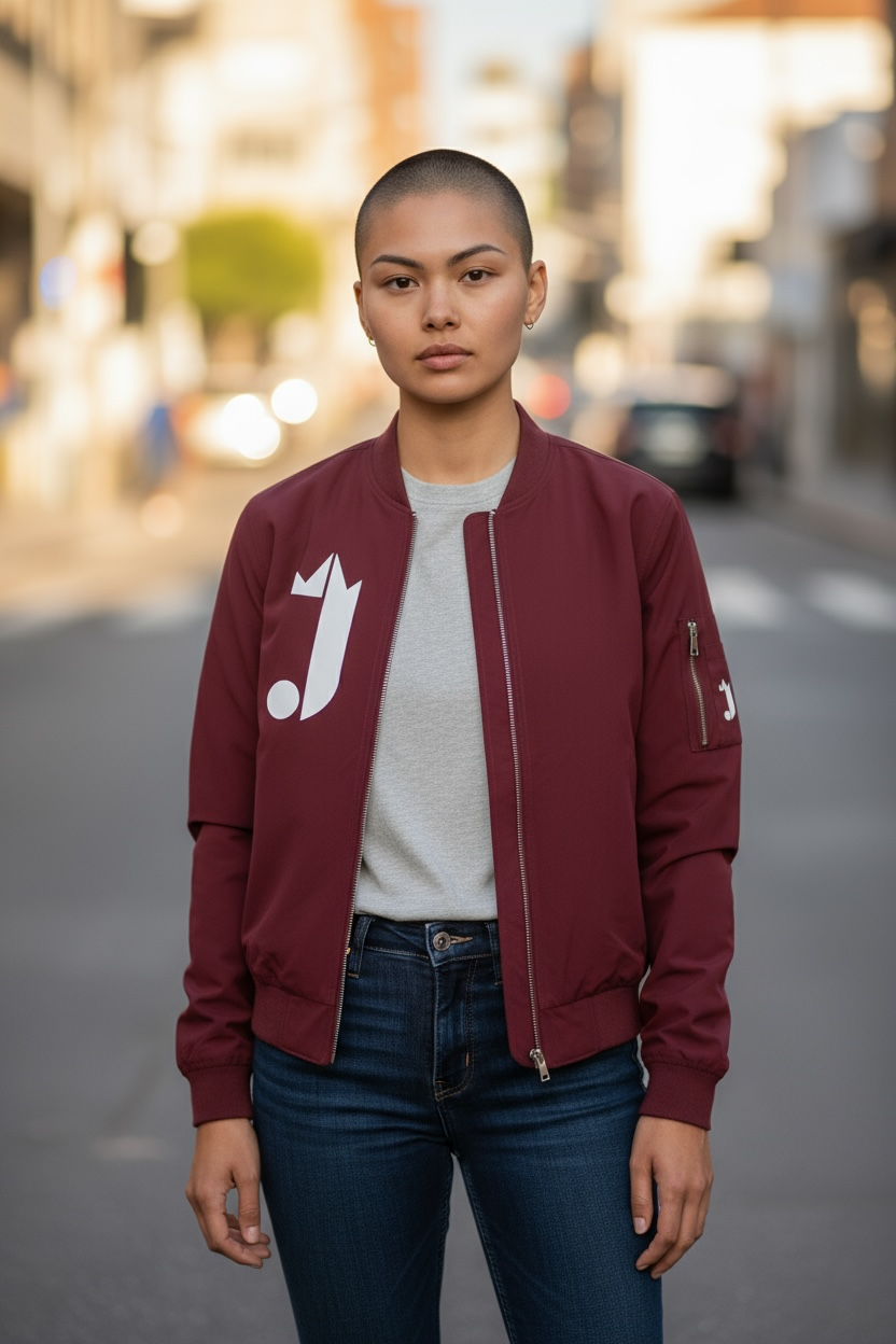 J King of R&B Bomber Jacket  (Burgundy)