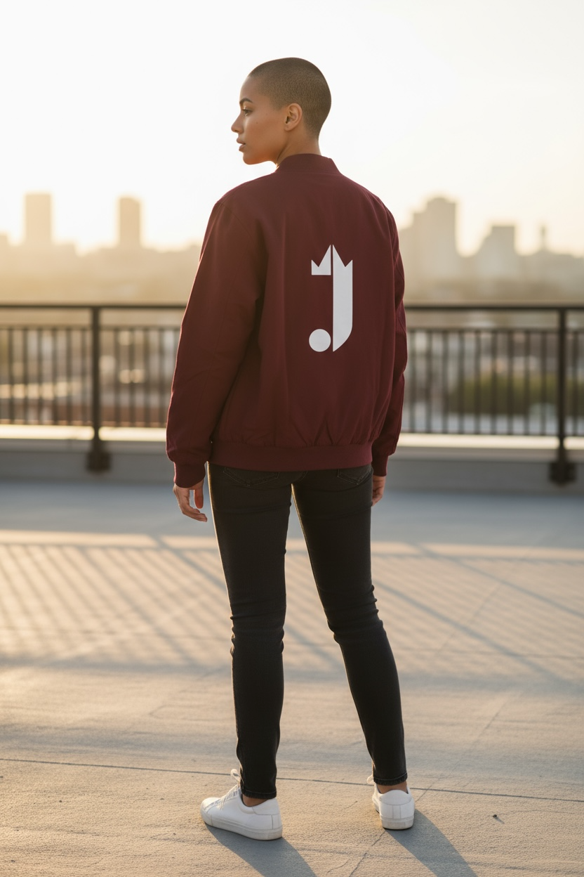 J King of R&B Bomber Jacket  (Burgundy)