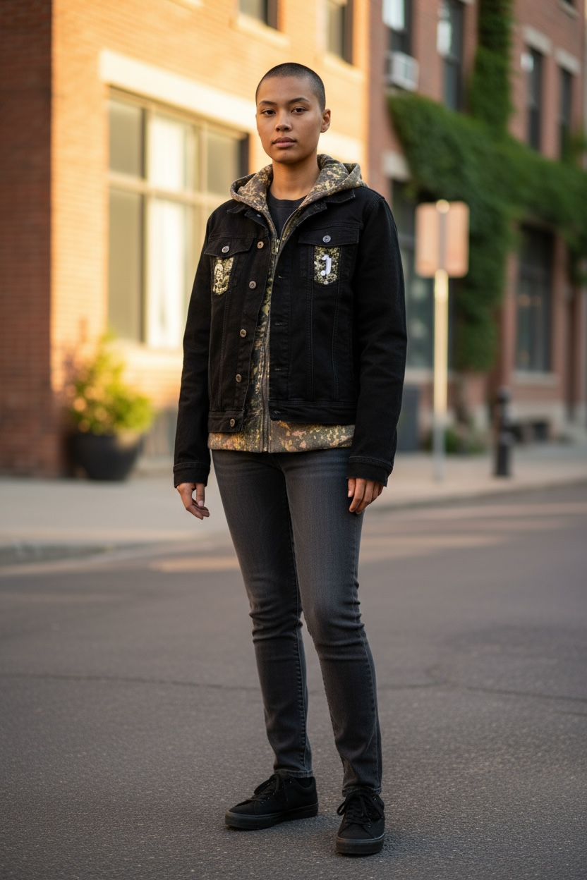 1 0f 1 J King of R&B Jean Jacket (Black, Yellow, Peach, Grey)