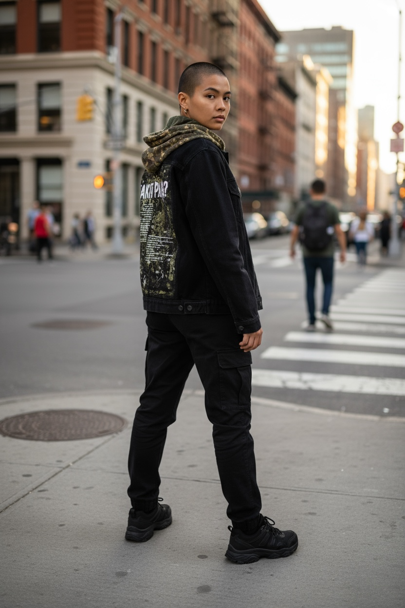 1 0f 1 J King of R&B Jean Jacket (Black, Yellow, Peach, Grey)