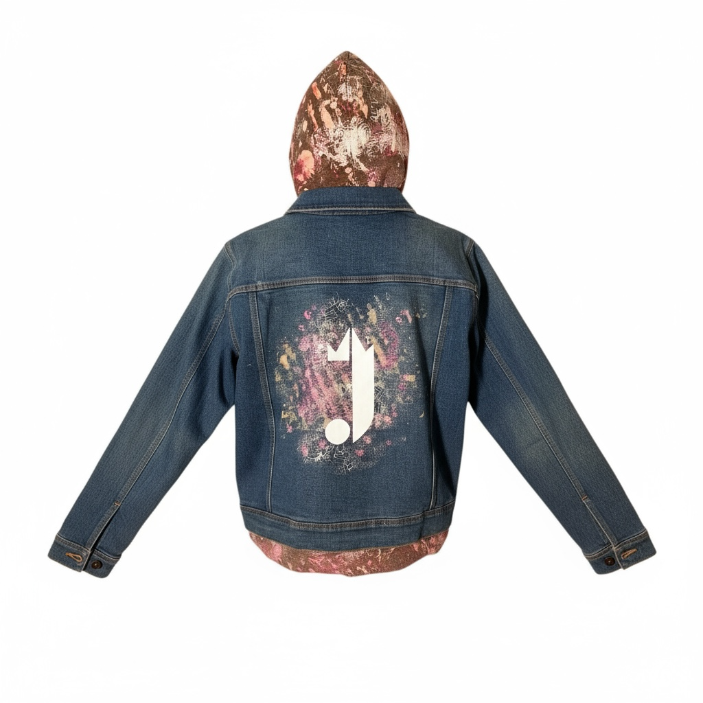 1 0f 1 J King of R&B Jean Jacket Hoodie (Black, Yellow, Peach, Grey)