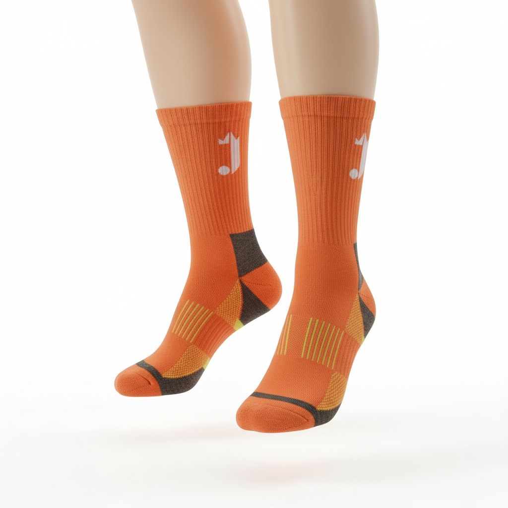 J Logo Socks (Orange)