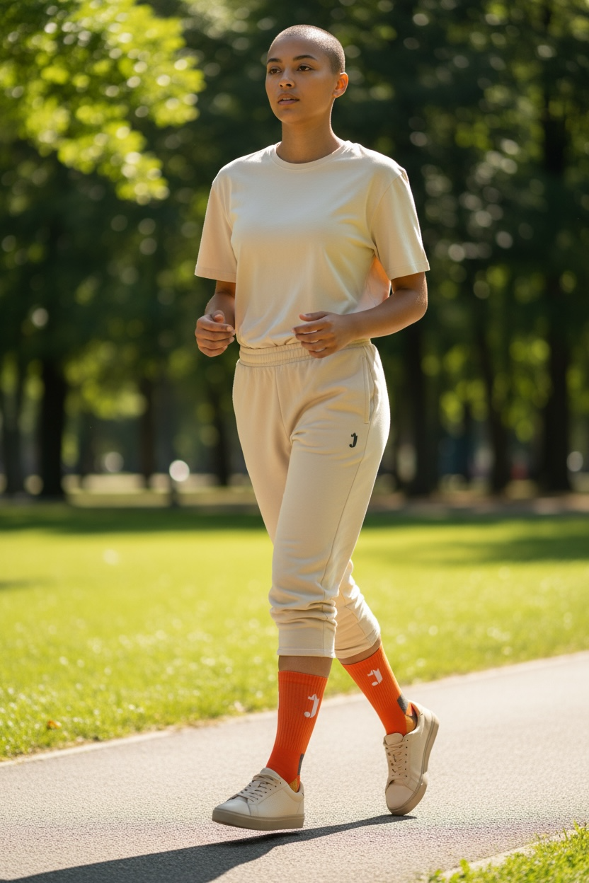 J Logo Socks (Orange)