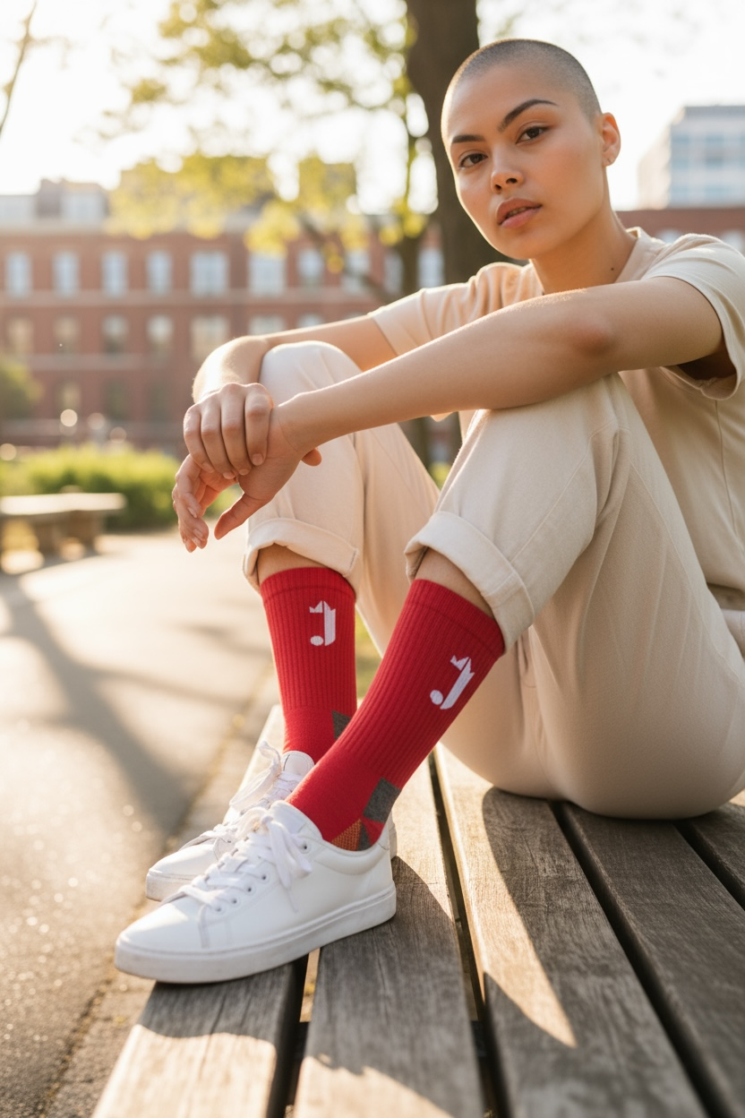 J Logo Socks (Pink)