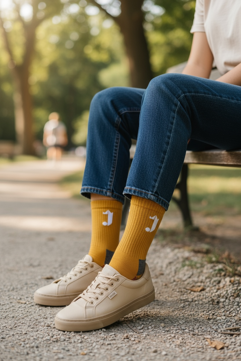 J Logo Socks (Yellow)