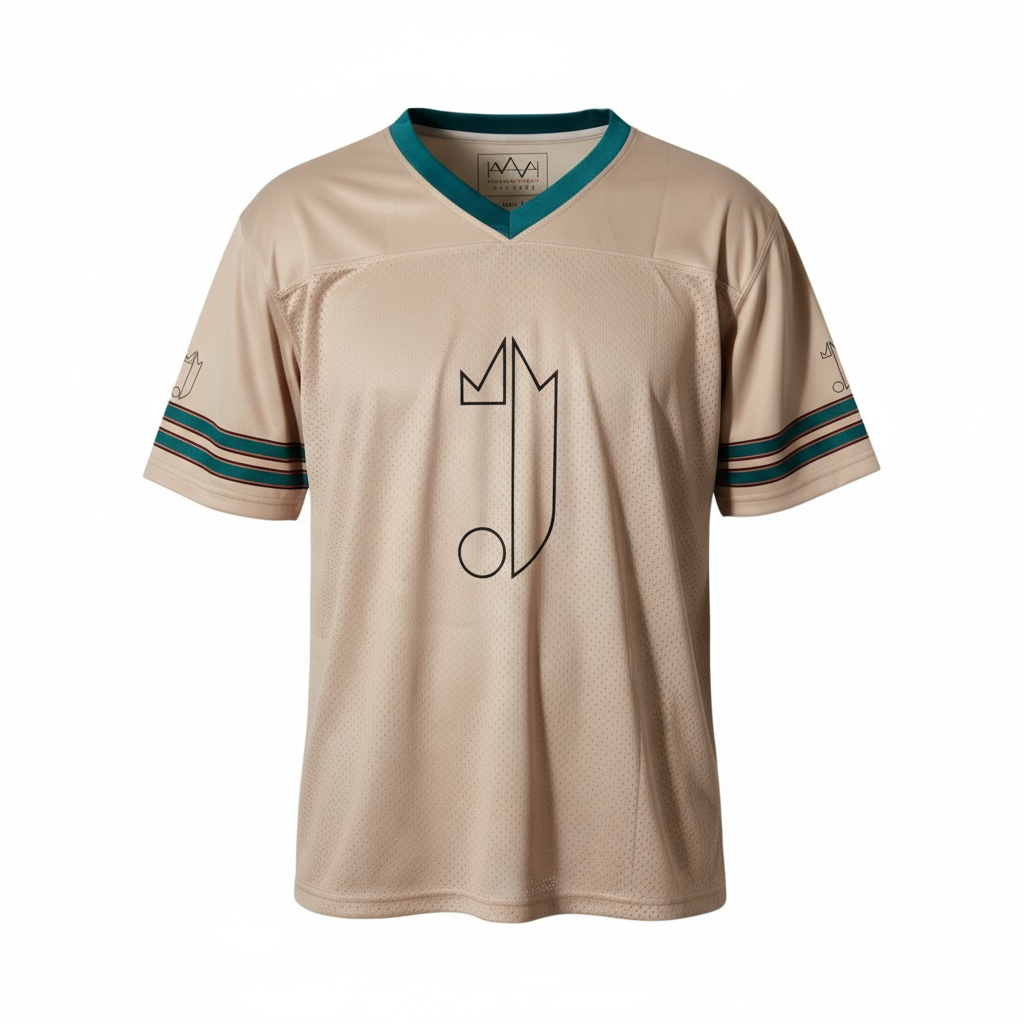 J Logo King of R&B Jersey (Beige, Green)