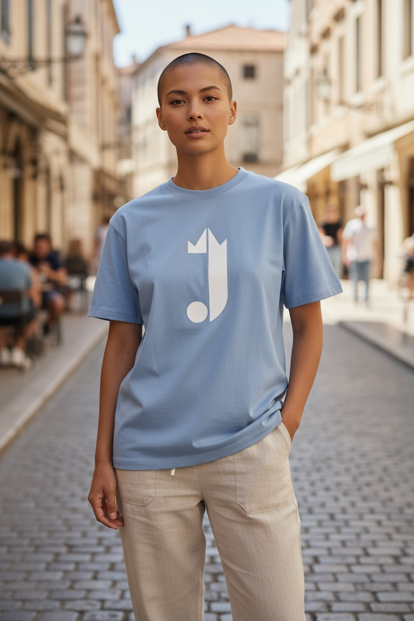 J Logo T-Shirt (Powder Blue)
