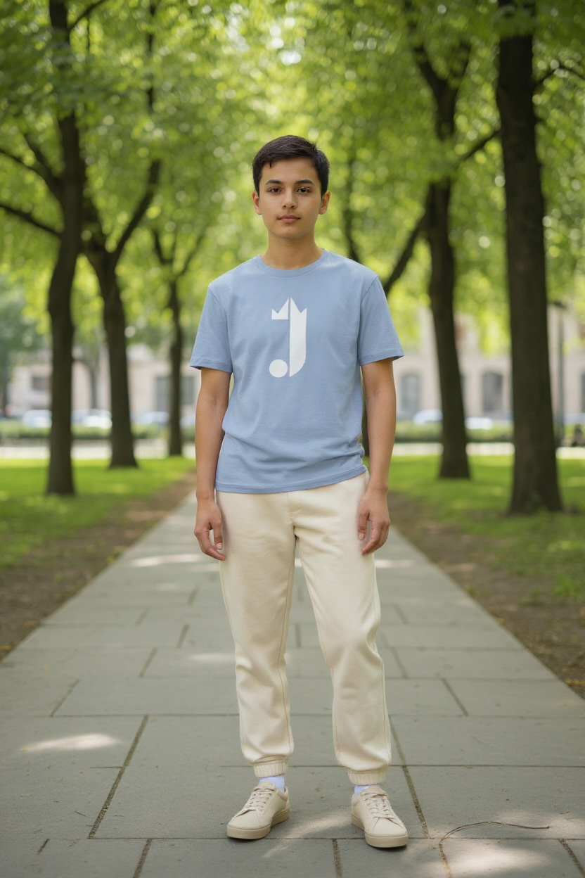 J Logo T-Shirt (Powder Blue)