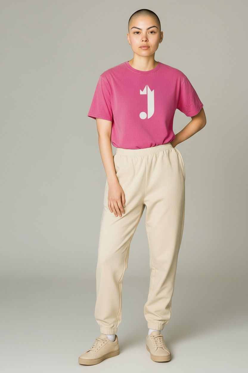 J Logo T-Shirt (Hot Pink)