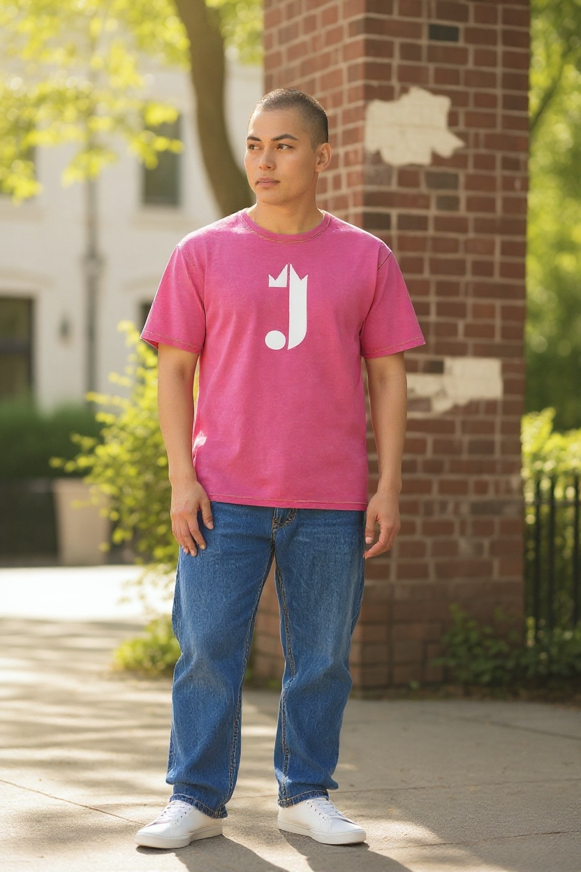 J Logo T-Shirt (Hot Pink)