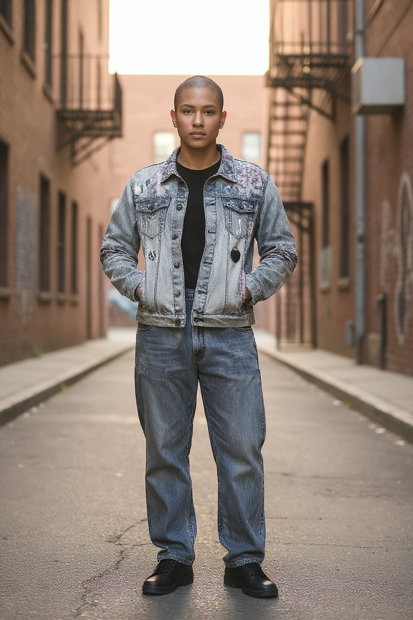 1 0f 1 J King of R&B Jean Jacket  (Blue, Pink, Black)