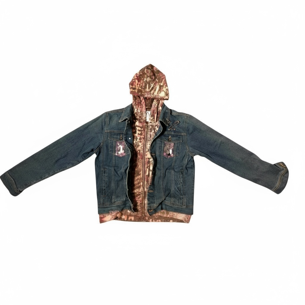 1 0f 1 J King of R&B Jean Jacket Hoodie (Black, Yellow, Peach, Grey)