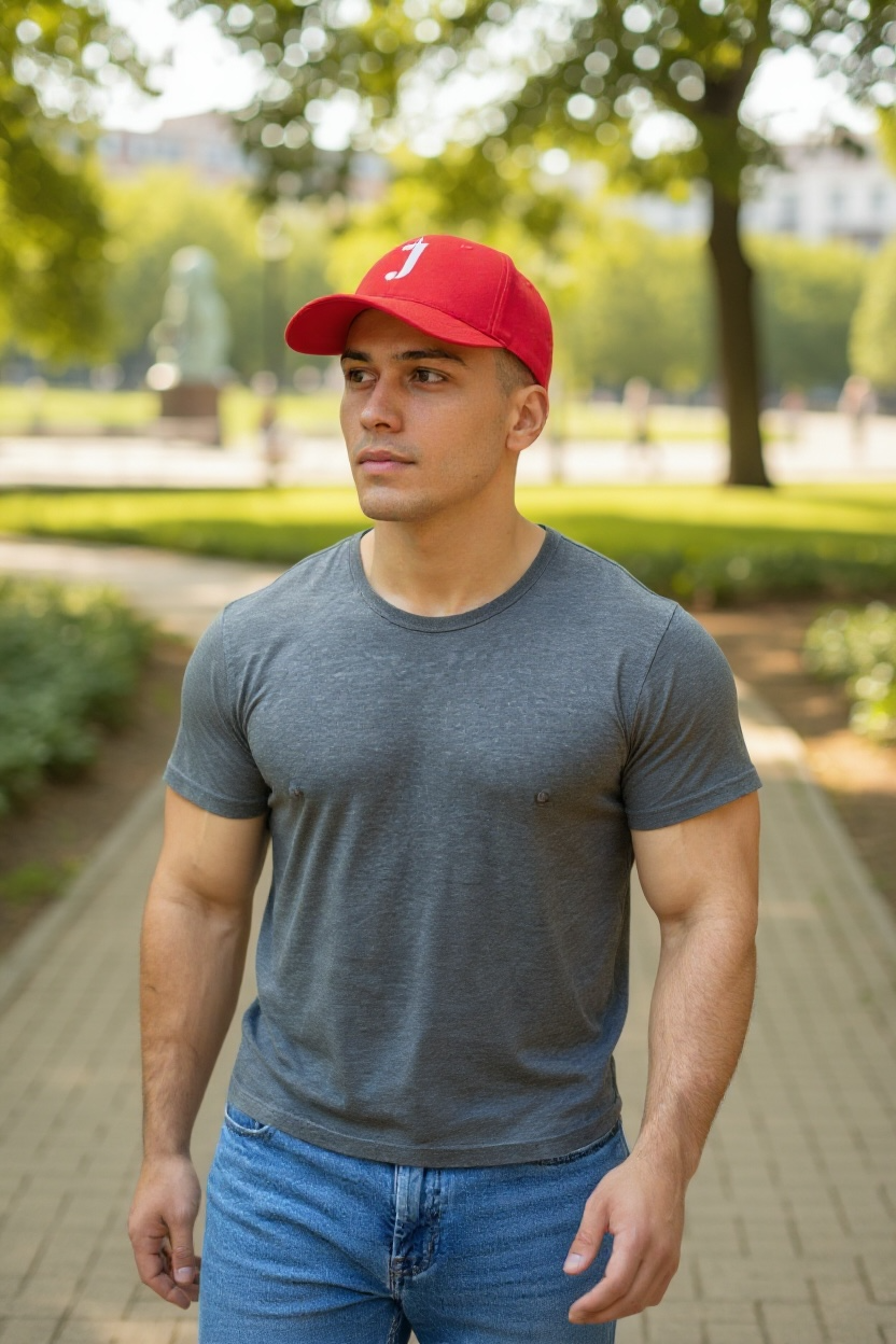 J Baseball Cap (Neon Orange)