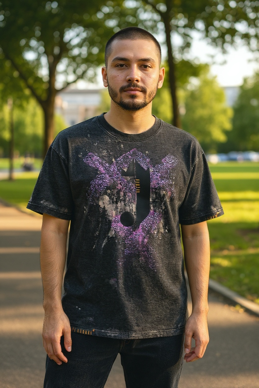 1 0f 1 J Logo King of R&B T-Shirt (Black, Pink, Beige, Orange)