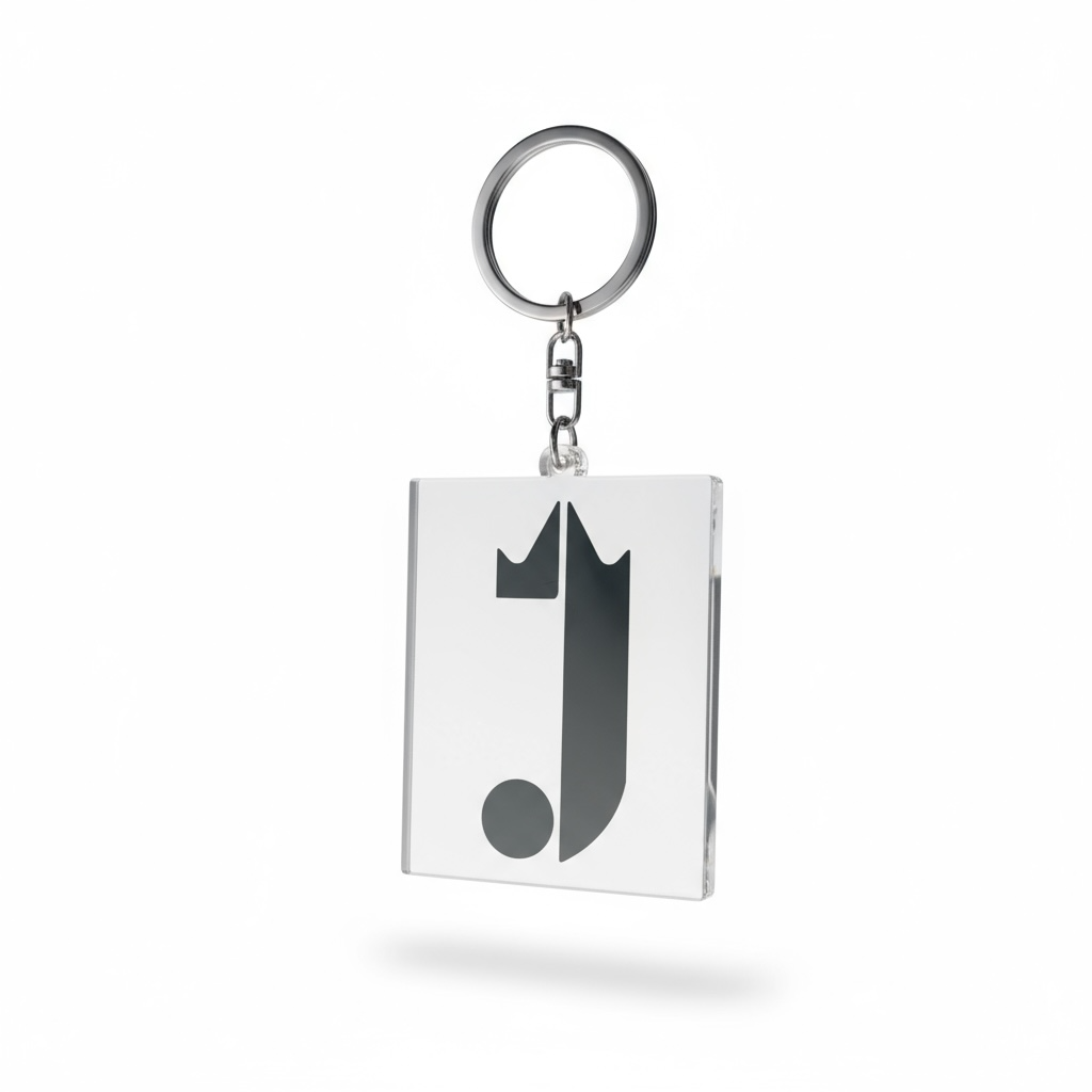 Jay R Acrylic Keychain – Black J Logo