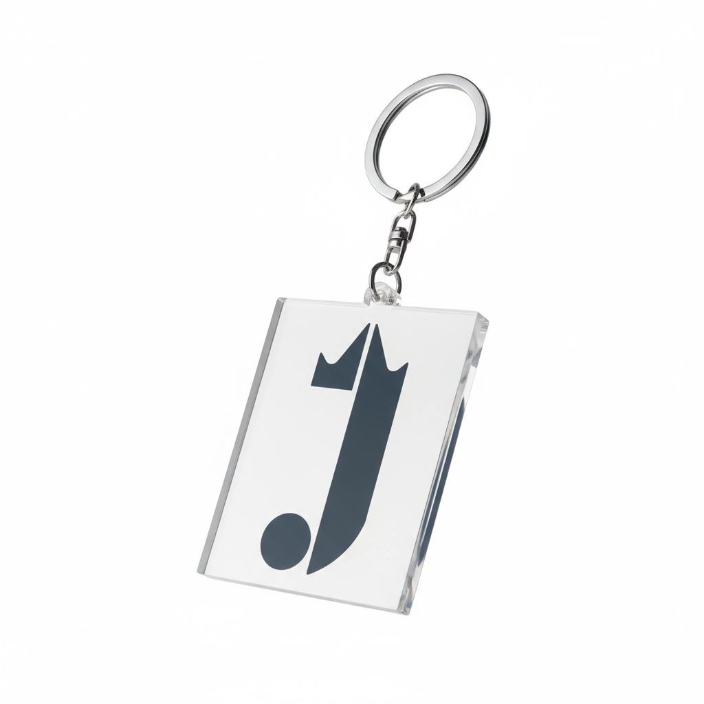 Jay R Acrylic Keychain – Black J Logo