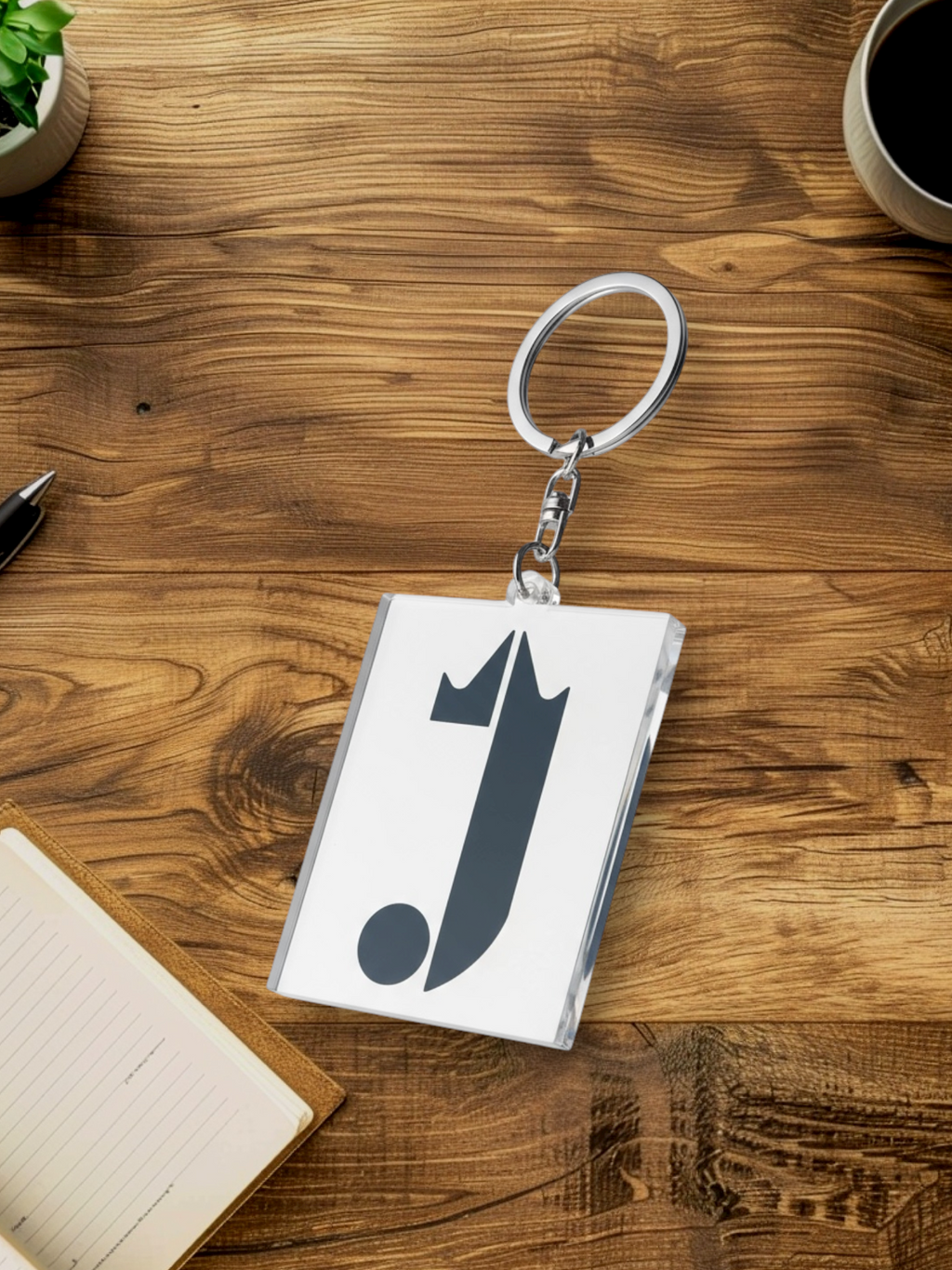 Jay R Acrylic Keychain – Black J Logo