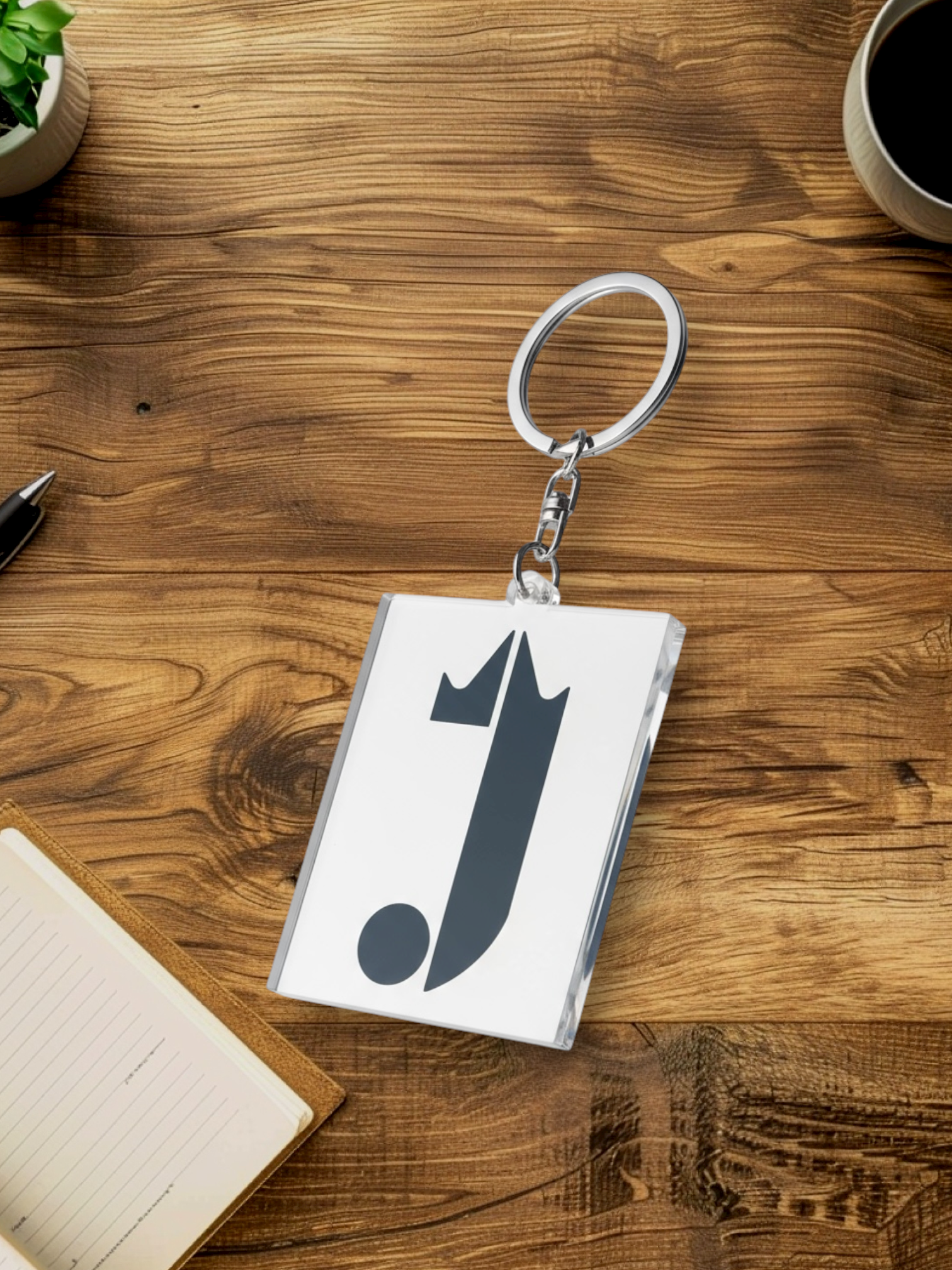 Jay R Acrylic Keychain – Black J Logo