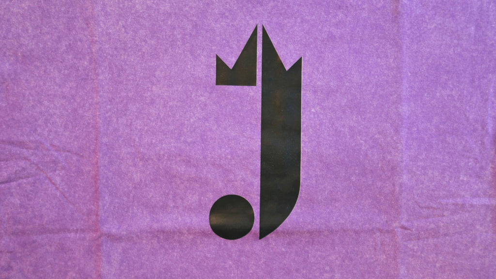 J Logo T-Shirt (Washed Out Purple) Black J Logo