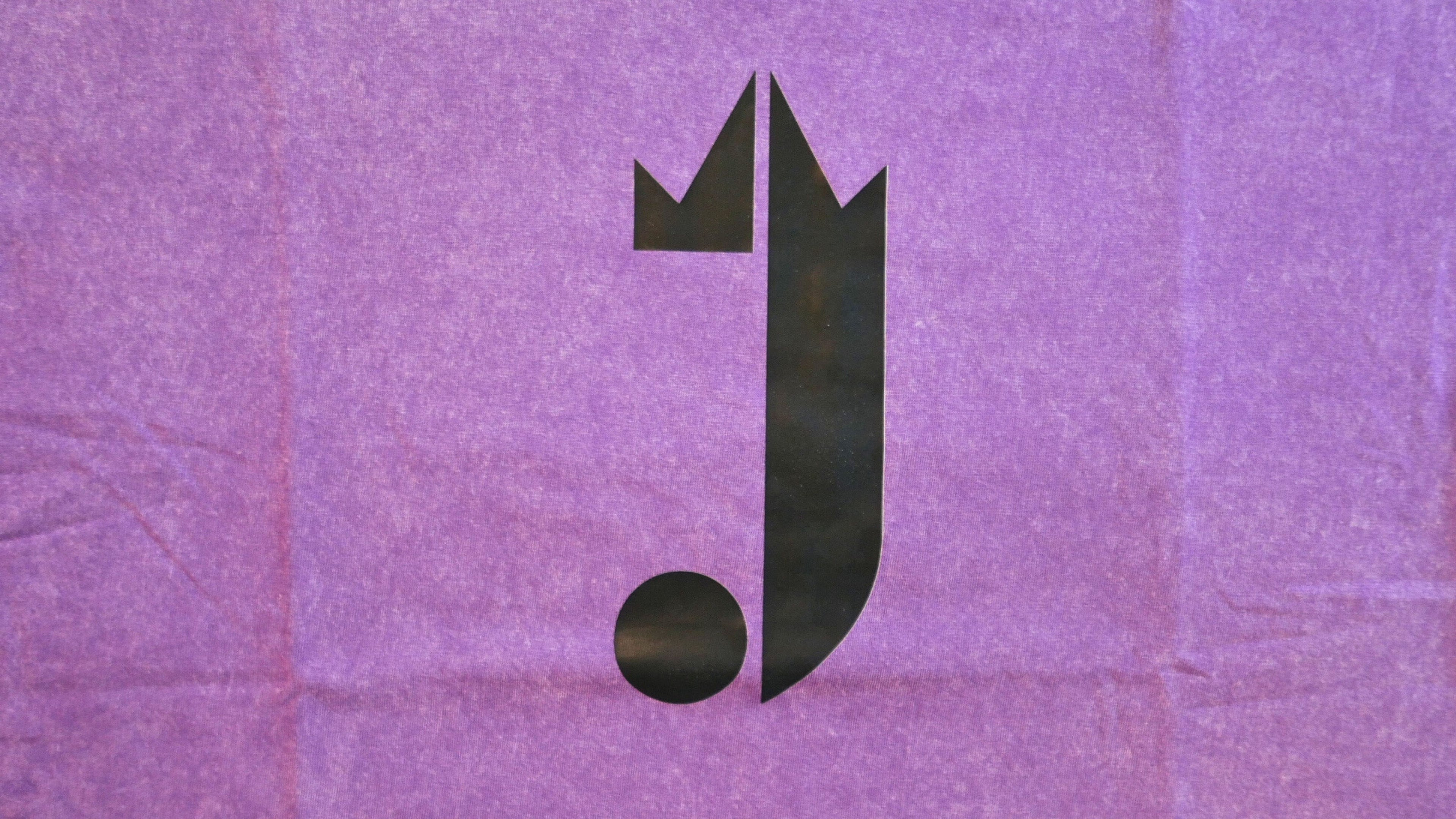 J Logo T-Shirt (Washed Out Purple) Black J Logo